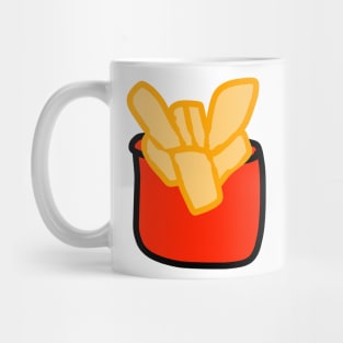 Red box yellow fries chips art Mug